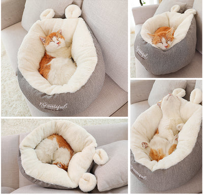 Pet Dog Bed Warming Soft Sleeping Bag Cushion Puppy Kennel - 0 - CJ