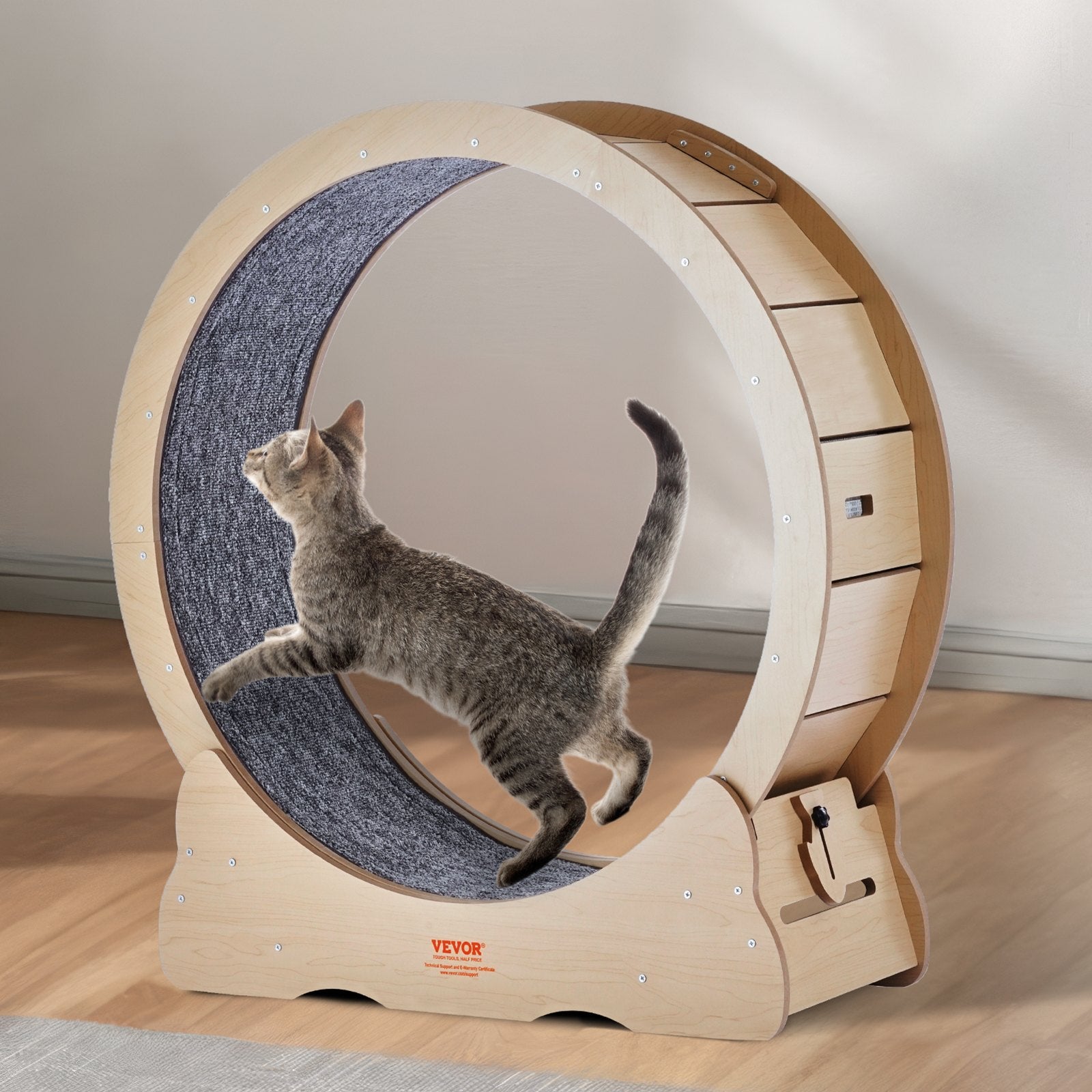 Cat Exercise Wheel Large Cat Treadmill Wheel For Indoor Cats 35.8 Inch - 5 - CJ