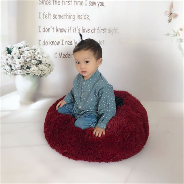Round Long Hairy Autumn And Winter Nest Pad Cat Mattress - 0 - CJ