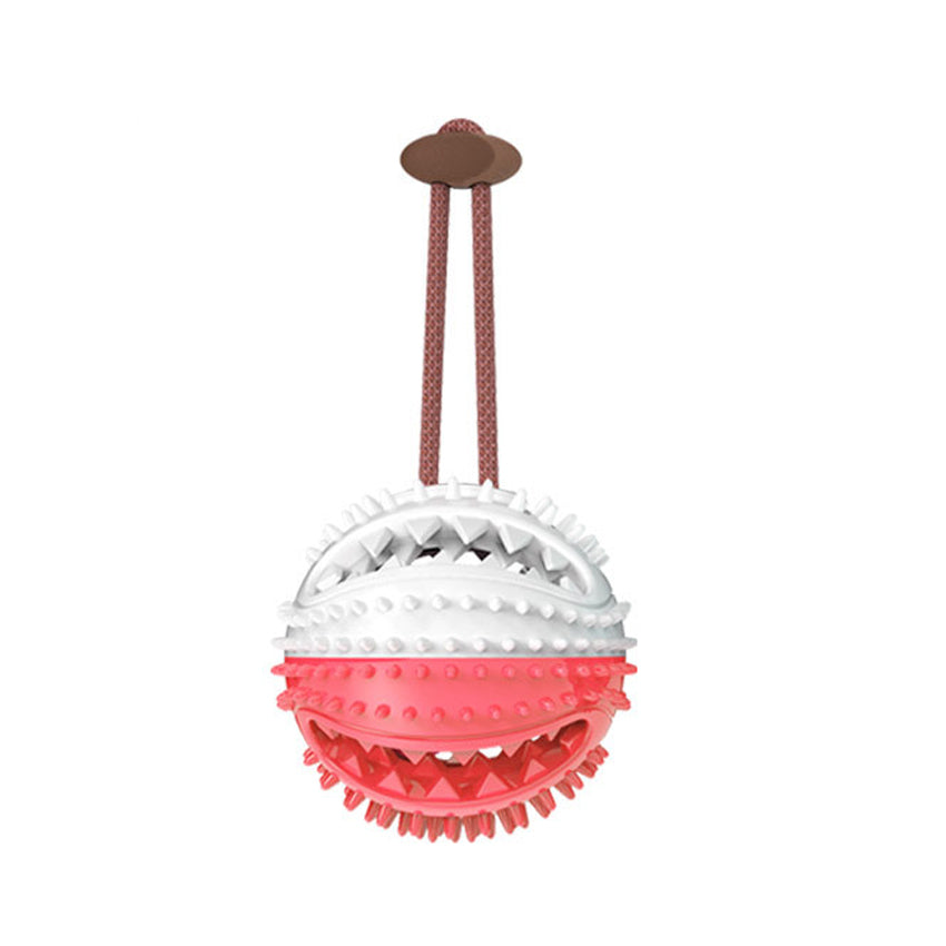 Dog Toys Silicon Suction Cup Tug Interactive Dog Ball Toy For Pet Chew Bite Tooth Cleaning Toothbrush Feeding Pet Supplies - 0 - CJ - F - CJJJCWGY03566 - F