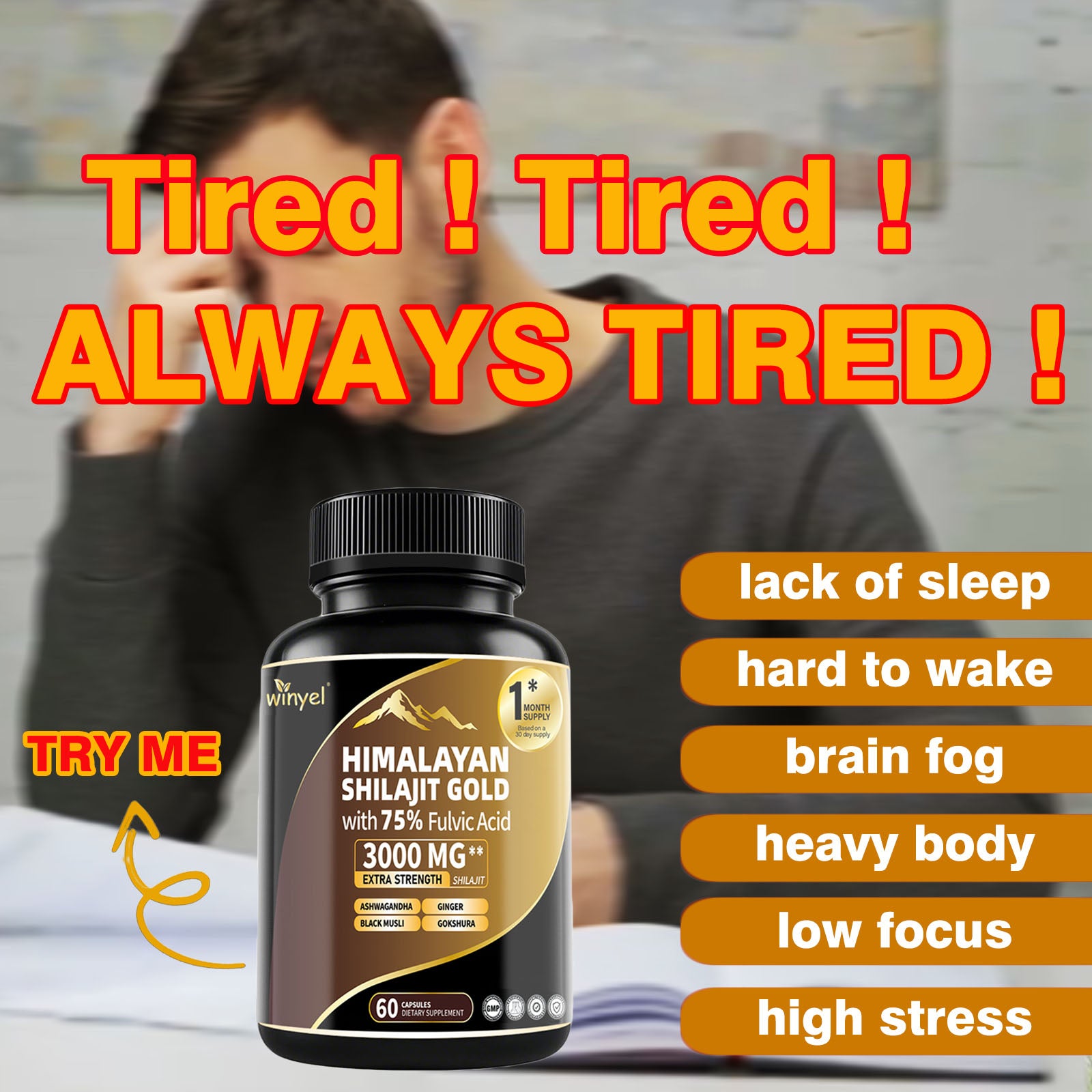 Shilajit Capsules, Ashwagandha, Gokshura, 85 Trace Minerals, High Potency Gold Grade Himalayan Shilajit Supplements, 60 Capsules For Women And Men - 5 - CJ