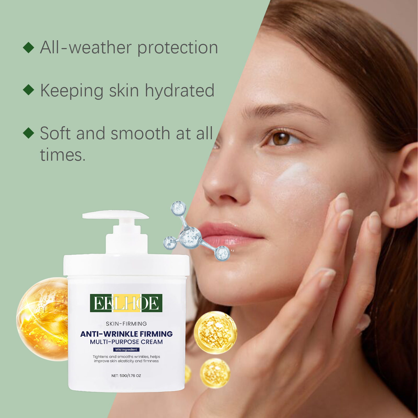 EELHOE Firming Moisturizer Hydrates And Lifts Care For Facial Skin Soft Shine Brightening Cream - 5 - CJ