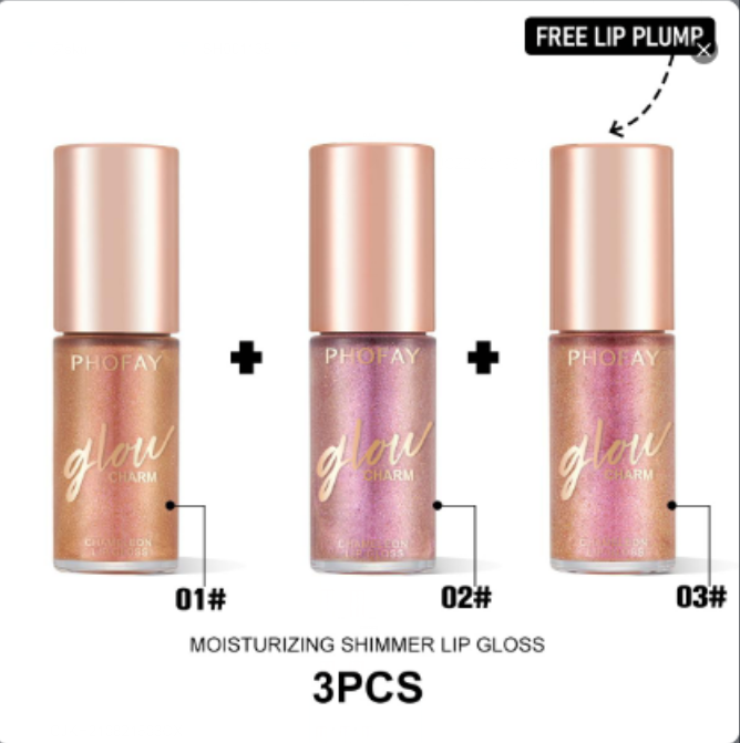 PHOFAY Moisturizing Shimmer Lip Gloss - 4 - CJ