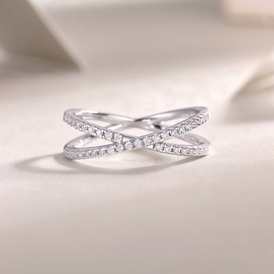 1Double Band Diamond Ring Luxury Fashion Set Moissanite Silver Ring Prohibit TikTok sales - 5 - CJ