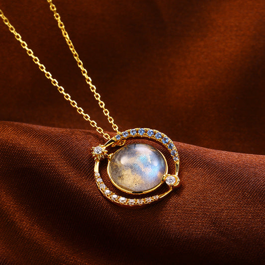 Female Romantic Planet Cosmic Necklace - 4 - https://x.com/titan_prim62775J