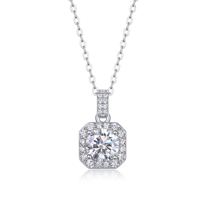 1Dawn Light - A Fashionable And Luxurious Diamond Jewelry Pendant Set With 1 - carat Moissanite S925 Sterling Silver And Platinum Plating Prohibit TikTok sales - 5 - cj