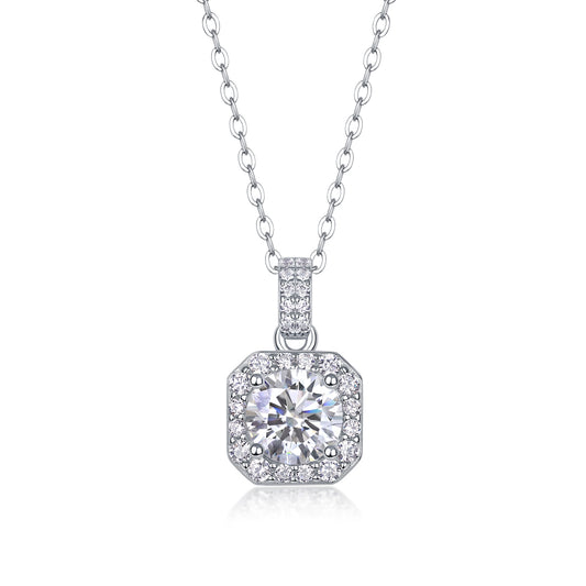 1Dawn Light - A Fashionable And Luxurious Diamond Jewelry Pendant Set With 1 - carat Moissanite S925 Sterling Silver And Platinum Plating Prohibit TikTok sales - 5 - cj