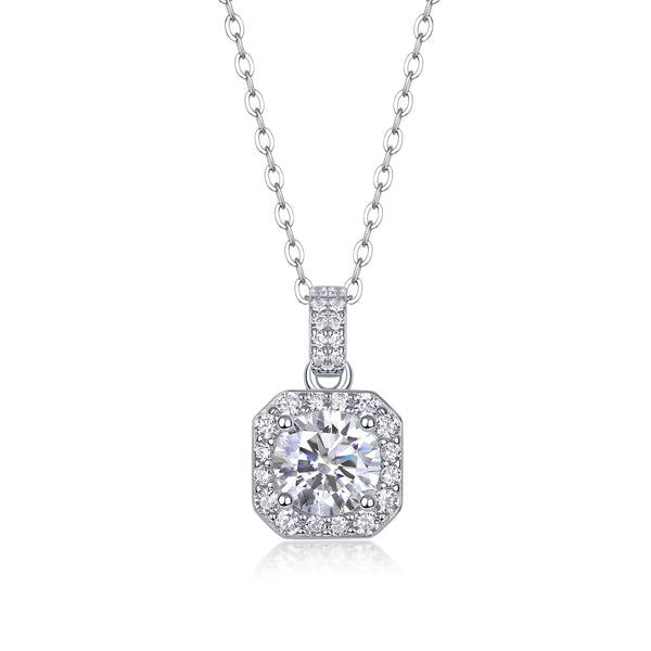 1Dawn Light - A Fashionable And Luxurious Diamond Jewelry Pendant Set With 1 - carat Moissanite S925 Sterling Silver And Platinum Plating Prohibit TikTok sales - 5 - cj