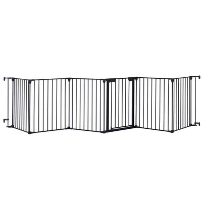 150 Adjustable Safety Gate 6 Panels Play Yard Metal Doorways Fireplace Fence Christmas Tree Fence Gate For House Stairs Gate Prohibited Area Fence - 5 - CJ