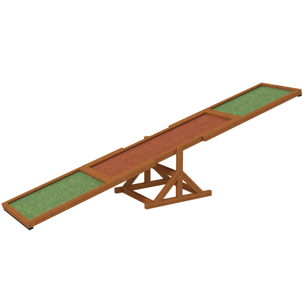 Wooden Dog Agility Seesaw For Training And Exercise, Weather Resistant, 83 L X 16 W X 14 H, Orange