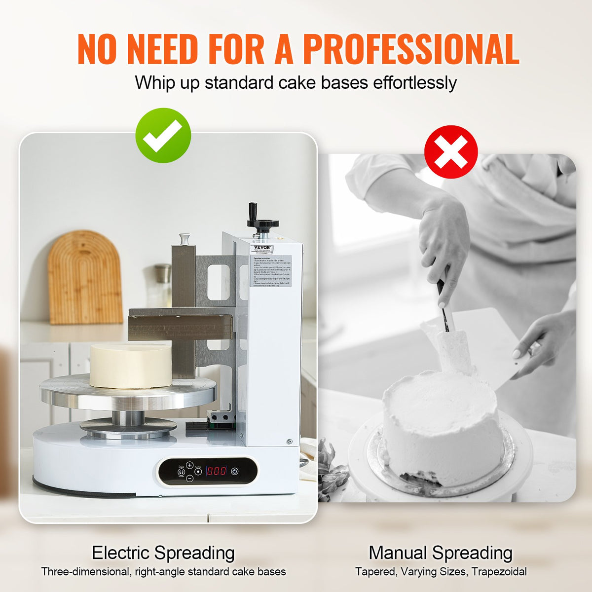 Cake Decorating Machine Cake Frosting Spreading For 4' To 12' Cake White