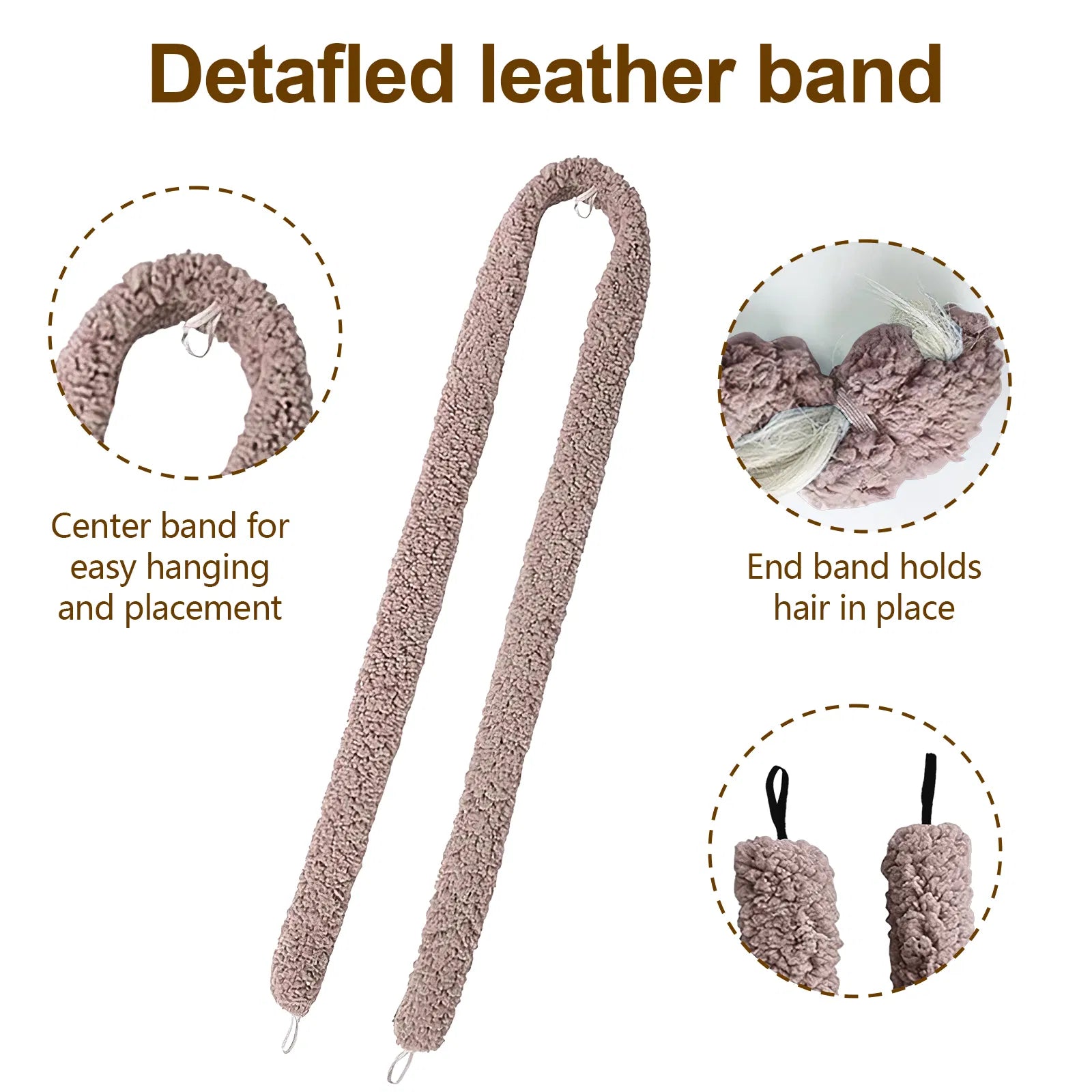 Satin Heatless Hair Curler, Lazy Natural Soft Wave DIY Heatless Curls For Sleep In Overnight, For All Hair Types - Light Brown - 5 - CJ