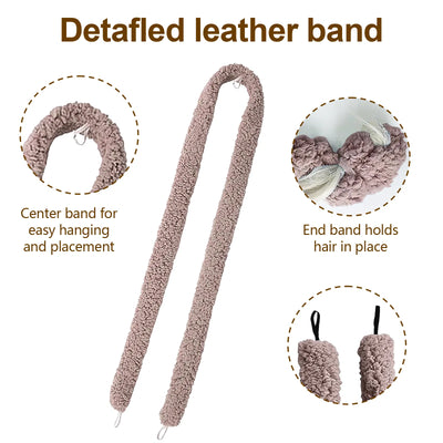 Satin Heatless Hair Curler, Lazy Natural Soft Wave DIY Heatless Curls For Sleep In Overnight, For All Hair Types - Light Brown - 5 - CJ