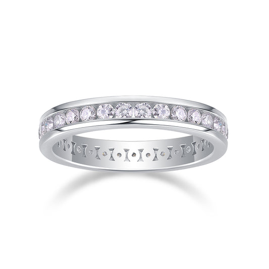 1Diamond Ring Luxury Fashion Set Moissanite Silver Ring Prohibit TikTok sales - 5 - CJ
