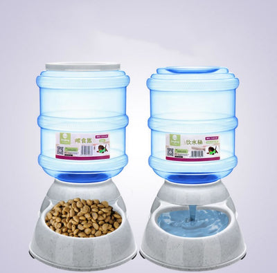 Cats Dogs Automatic Pet Feeder Drinking Water Fountains Large Capacity Plastic Pets Dog Food Bowl Water Dispenser - 0 - CJ