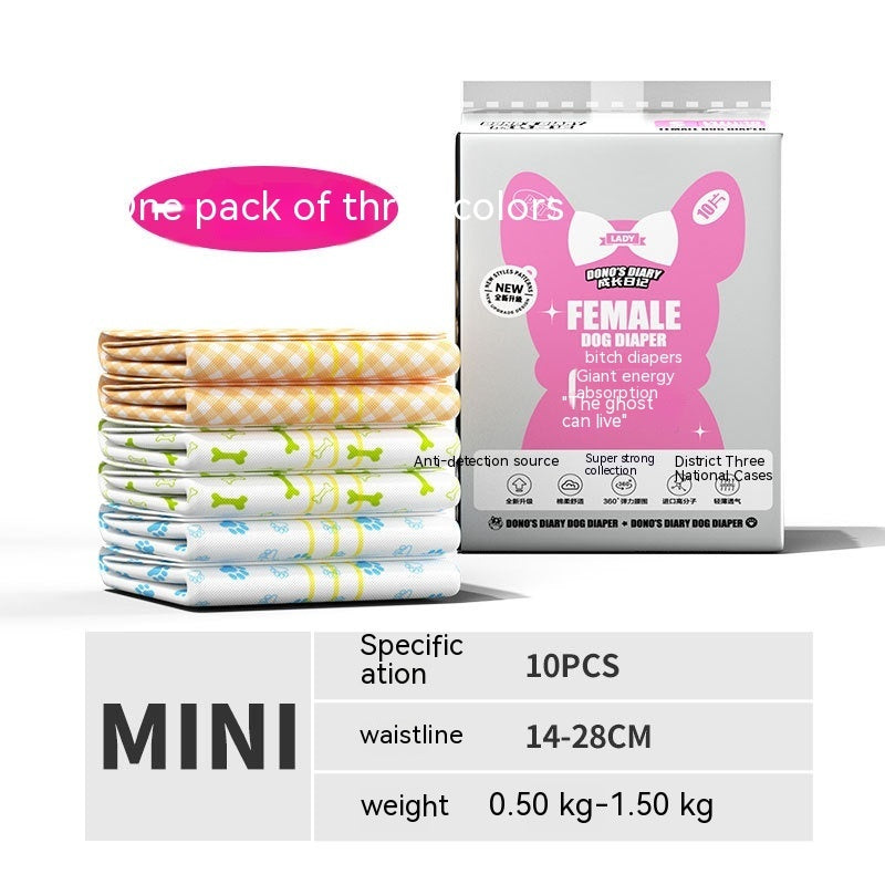 Disposable Female Dog Urinary Diaper Physiological Pants - 0 - CJ - Female dog upgrade - MINI - CJGY189006509IR