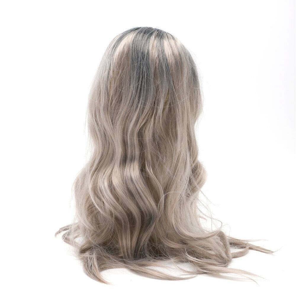 Brown Gold Blonde Long Wavy Wig Synthetic Curly Hair Cosplay Fashion - 5 - CJ