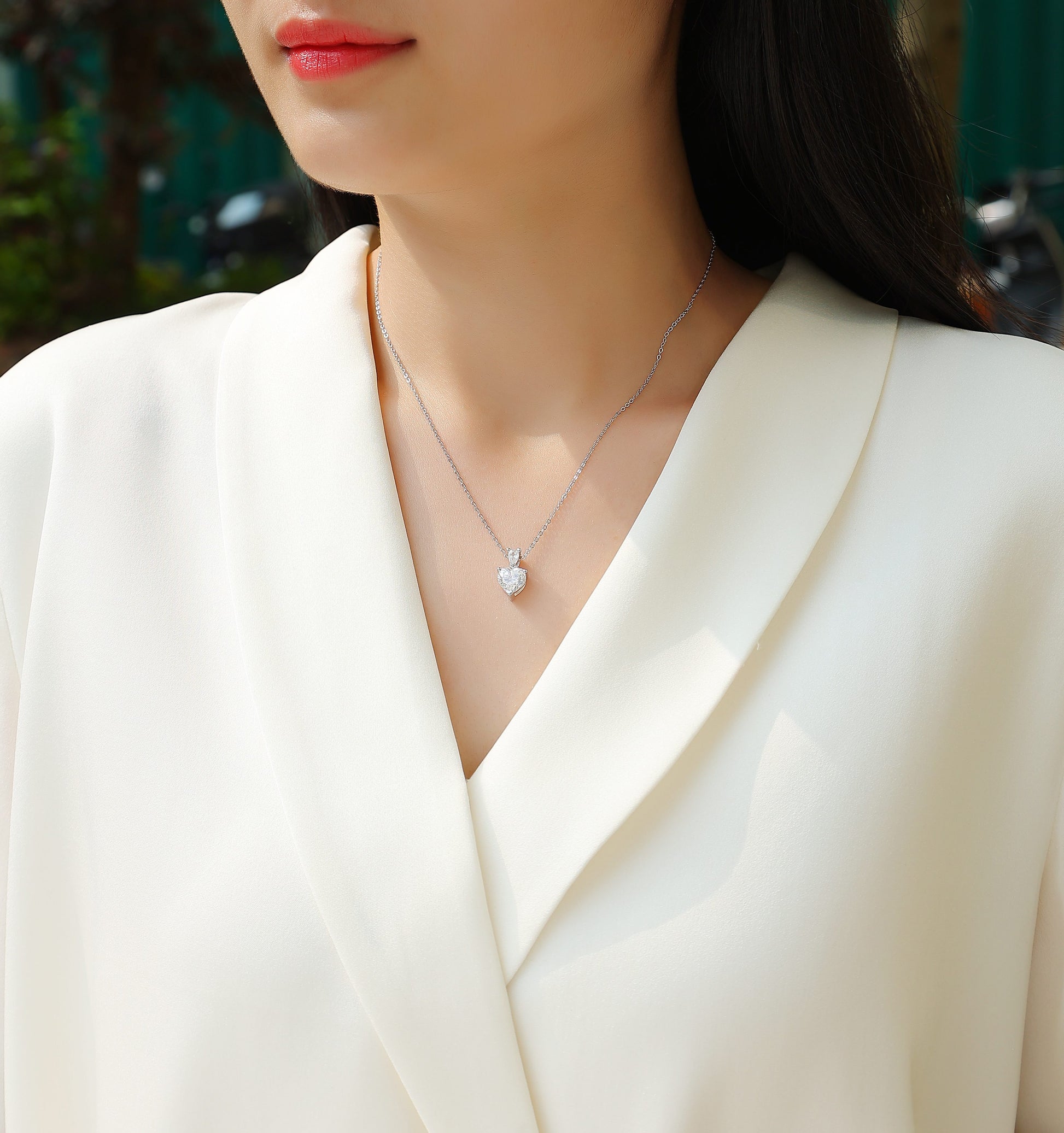 1The Beloved Of The Heart - A Fashionable And Luxurious Diamond Jewelry Pendant Set With Moissanite S925 Sterling Silver And Platinum Plating Prohibit TikTok sales