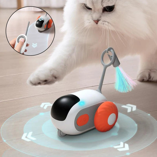 Remote Control Interactive Cat Car Toy USB Charging Chasing Automatic Self - moving Remote Smart Control Car Interactive Cat Toy Pet Products - 0 - CJ