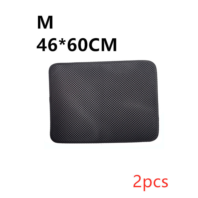 Double Layer Litter Cat Bed Pads Pet Cat Litter Mat Trapping Pets Litter Box Mat Pet Product Bed For Cats House Clean Mat - 0 - CJ - M 2PC - Black - CJJJCWMY00030 - M 2PC - Black