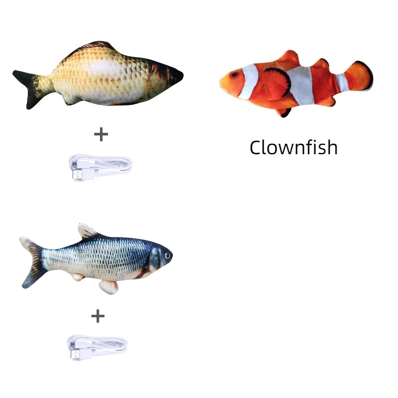 Without Cat Nip Version - Electric Jumping Fish Simulation Electric Fish Toy - 0 - CJ - Set J - CJWJWJMR00725 - Set J