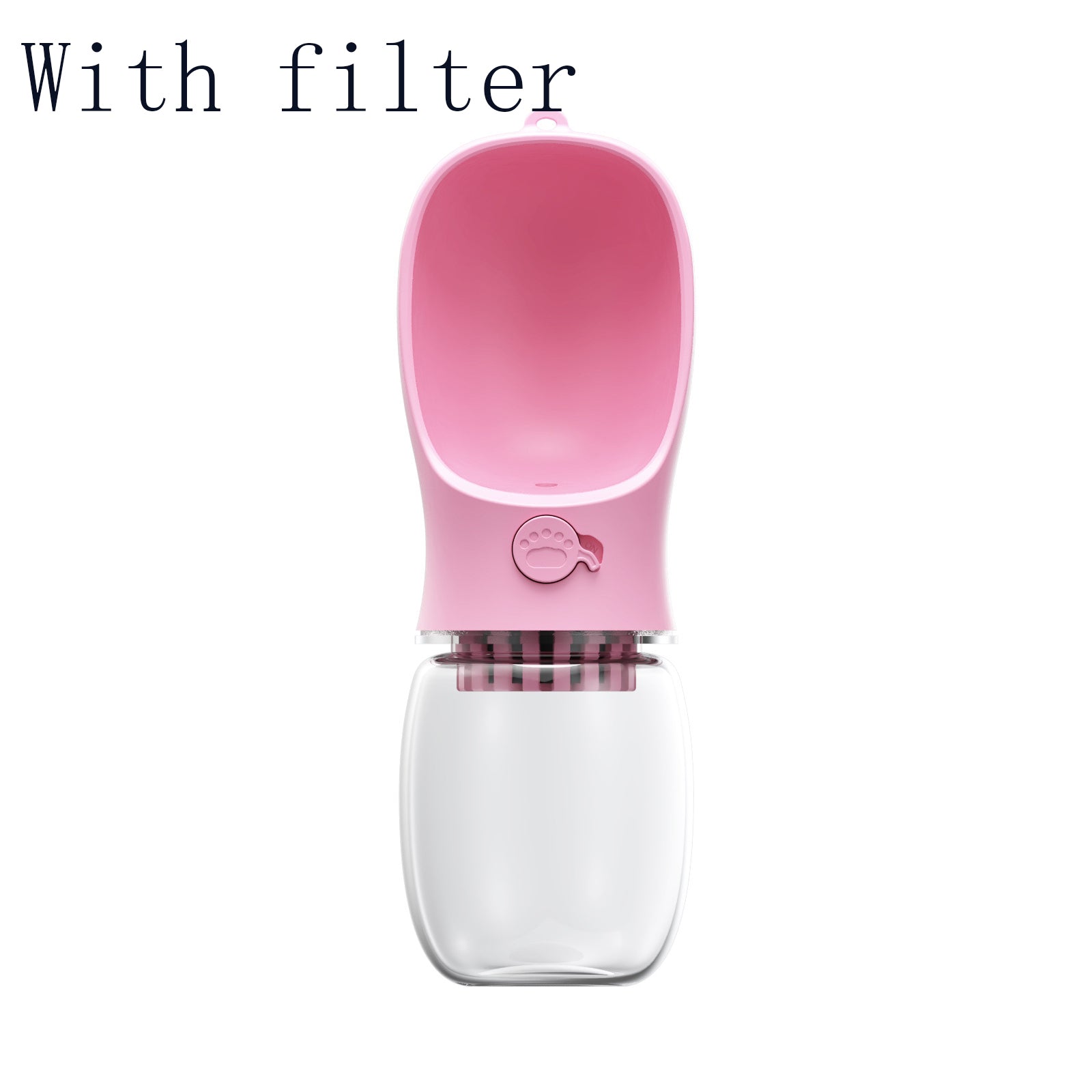 Pet Water Cup Outdoor Portable Water Bottle - 0 - CJ - Pink With filter - 350ML - CJJJCWGY00231 - Pink With filter - 350ML