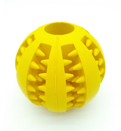 Pet Slow Feeder Dog Toy Cute Funny Rubber Dog Ball Toy - 0 - CJ - Yellow - 7cm - CJJJCWGY00661 - Yellow - 7cm