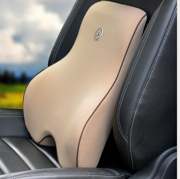 Car Memory Cotton Lumbar Suit Pillow Back Pad Waist Car Interior Seat Four Seasons Universal New Slow Rebound - 0 - CJ - A piece - Beige - CJQCNBQC00051 - A piece - Beige