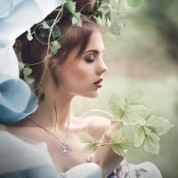 Sterling Silver Sika Deer Heart Zircon Necklace