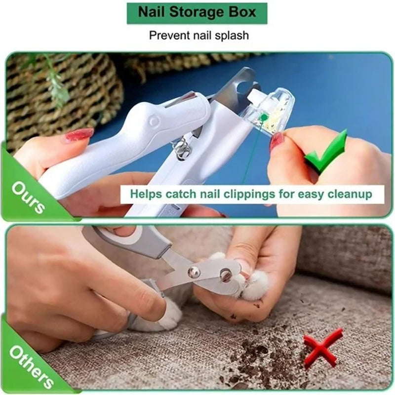Pet Nail Clippers With LED Light Dogs Cat Nail Scissors Professional Trimmer Tool Care Grooming Supplies - 0 - CJ