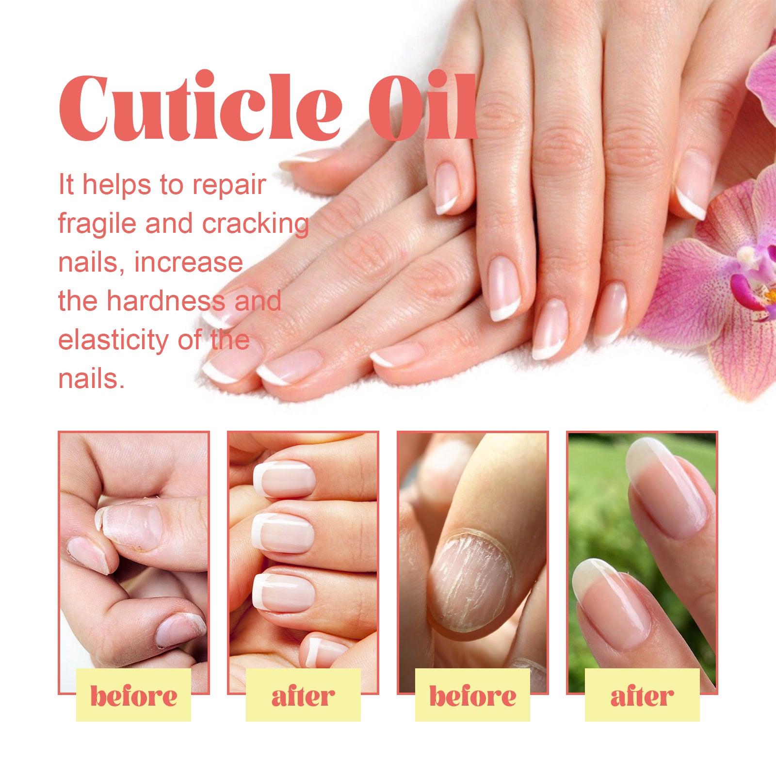 EELHOE Cuticle Oil, Repair Dry Rotted Nails Thickening Moisturizing Care Brightening Nails And Cleaning - 5 - CJ