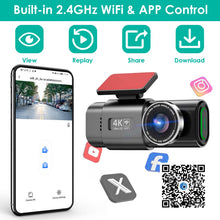 1Pc 4K 1080P Car Dash Cam 2.4GHz WiFi Car Camera Mini Driving Recorder With 140 Degree Wide Angle APP Control Night Vision G - sensor Loop Recording - 5.0 - cjdropshipping
