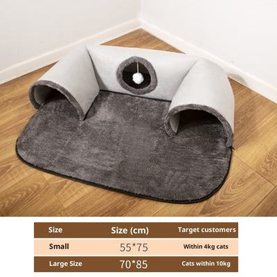 U - shaped Cat Tunnel Channel Rolling Dragon Removable And Washable - 0 - CJ