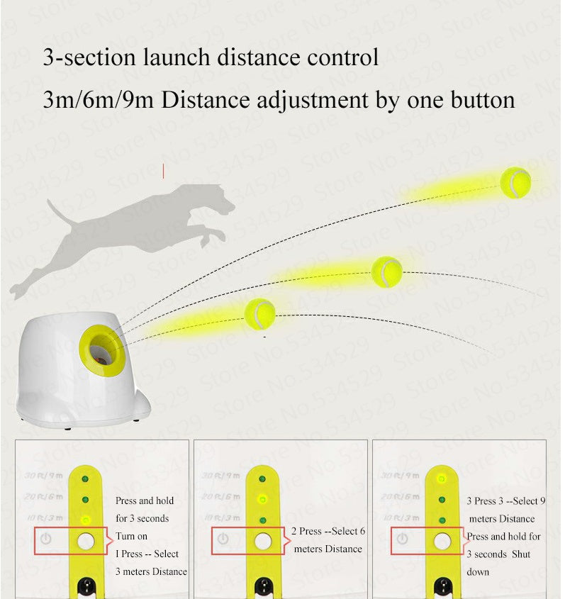 Dog Pet Automatic Interactive Ball Launcher - 0 - CJ