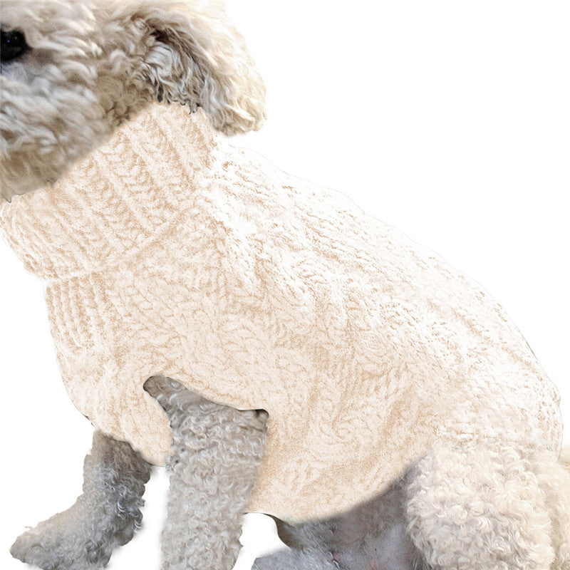 New Pet Sweater Dog Clothes Pet Supplier Winter Warm Clothing - 0 - CJ - White - XL - CJJJCWGY02401 - White - XL