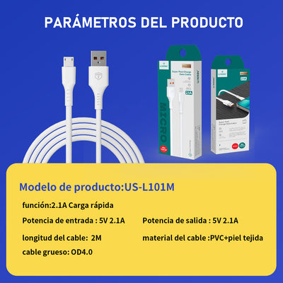 L101 Micro USB Cable 2.1A 1M White USB 3.0 UWINN - 5 - CJ