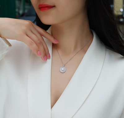 1White Dune - A Fashionable And Luxurious Diamond Jewelry Pendant Set With Moissanite S925 Sterling Silver And Platinum Plating Prohibit TikTok sales - 5 - cj