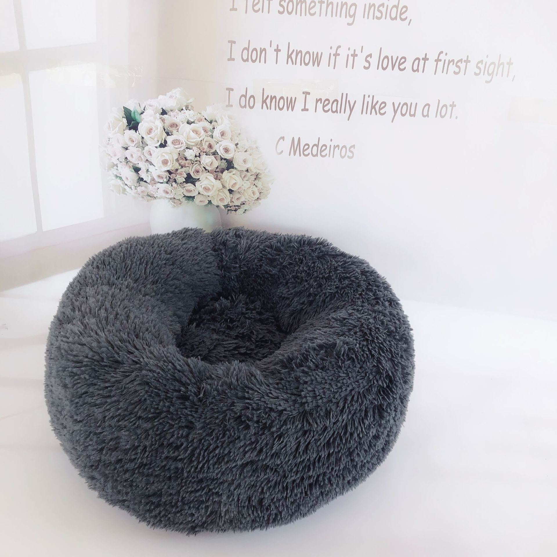 Plush pet nest - 0 - CJ - Dark Grey - 40cm - CJJJCWGY03748 - Dark Grey - 40cm
