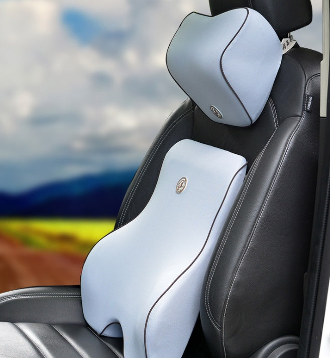 Car Memory Cotton Lumbar Suit Pillow Back Pad Waist Car Interior Seat Four Seasons Universal New Slow Rebound - 0 - CJ - Twopiece - Gray - CJQCNBQC00051 - Twopiece - Gray