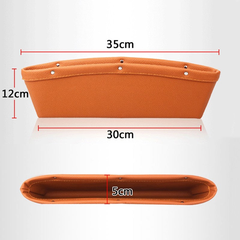 Car Organizer Box Caddy Catcher PU Leather Seat Gap Storage Bag - 0 - CJ