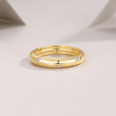 1Starry Diamond Ring Wedding Ring Luxury Fashion Moissanite Silver Ring Prohibit TikTok sales - 5 - CJ