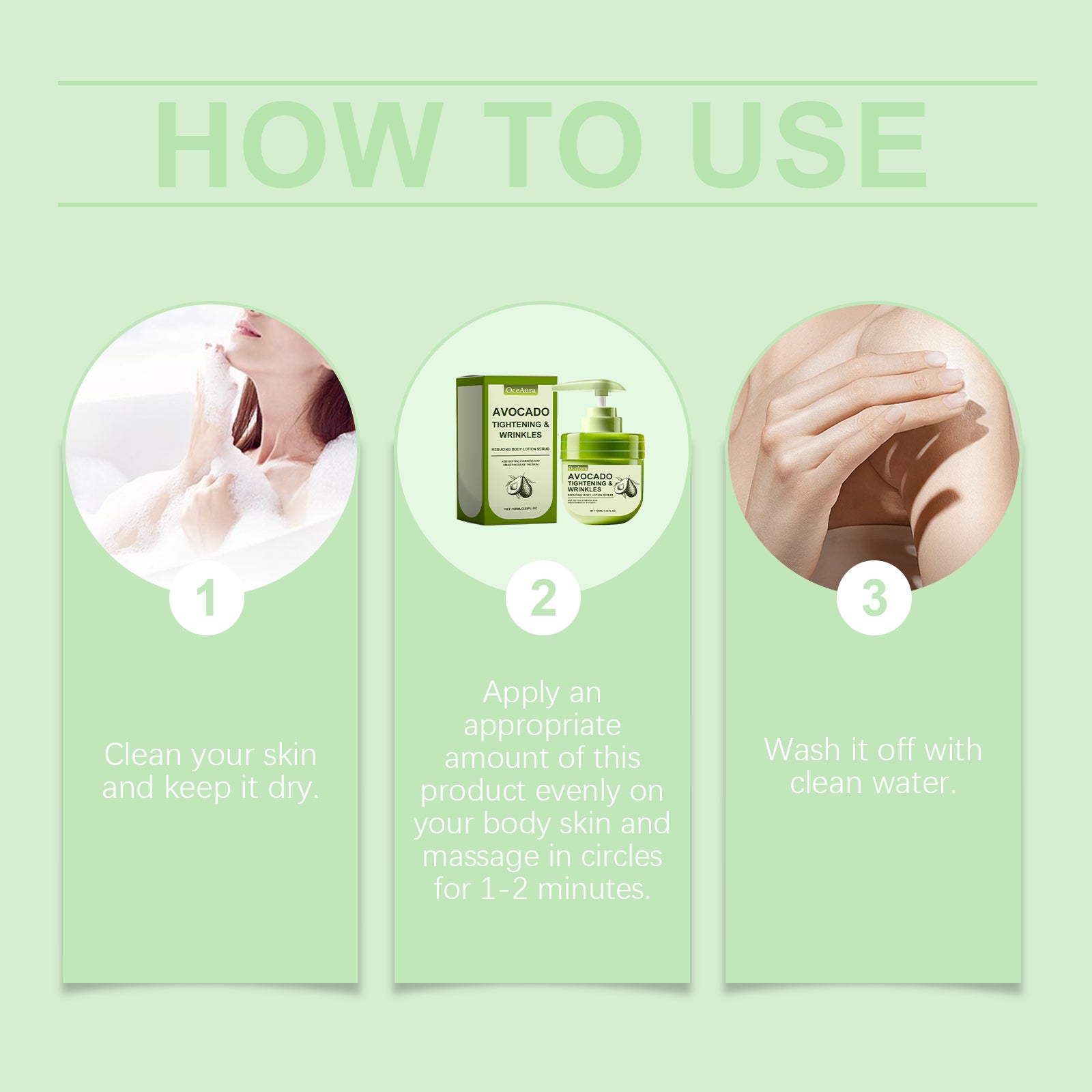 OceAura Avocado Exfoliating Body Lotion Hydrates And Moisturizes All Over The Skin - 5 - CJ
