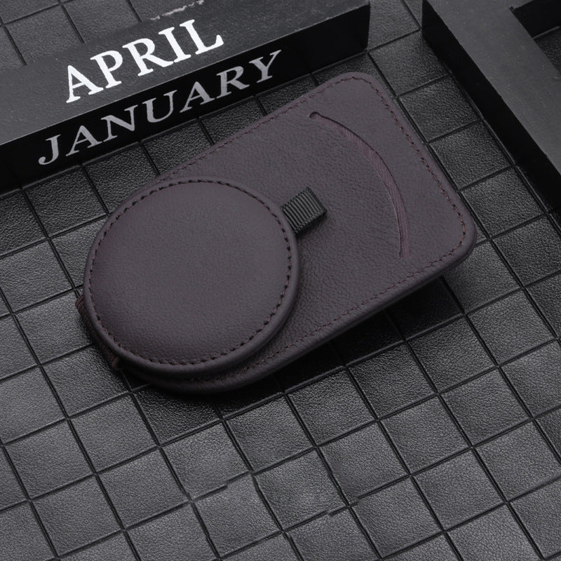 Car Glasses Holder Universal Sun Visor Eyeglasses Clip Sunglasses Case Card Holder Auto Interior Accessories - 0 - CJ - Brown - CJQC127510805EV