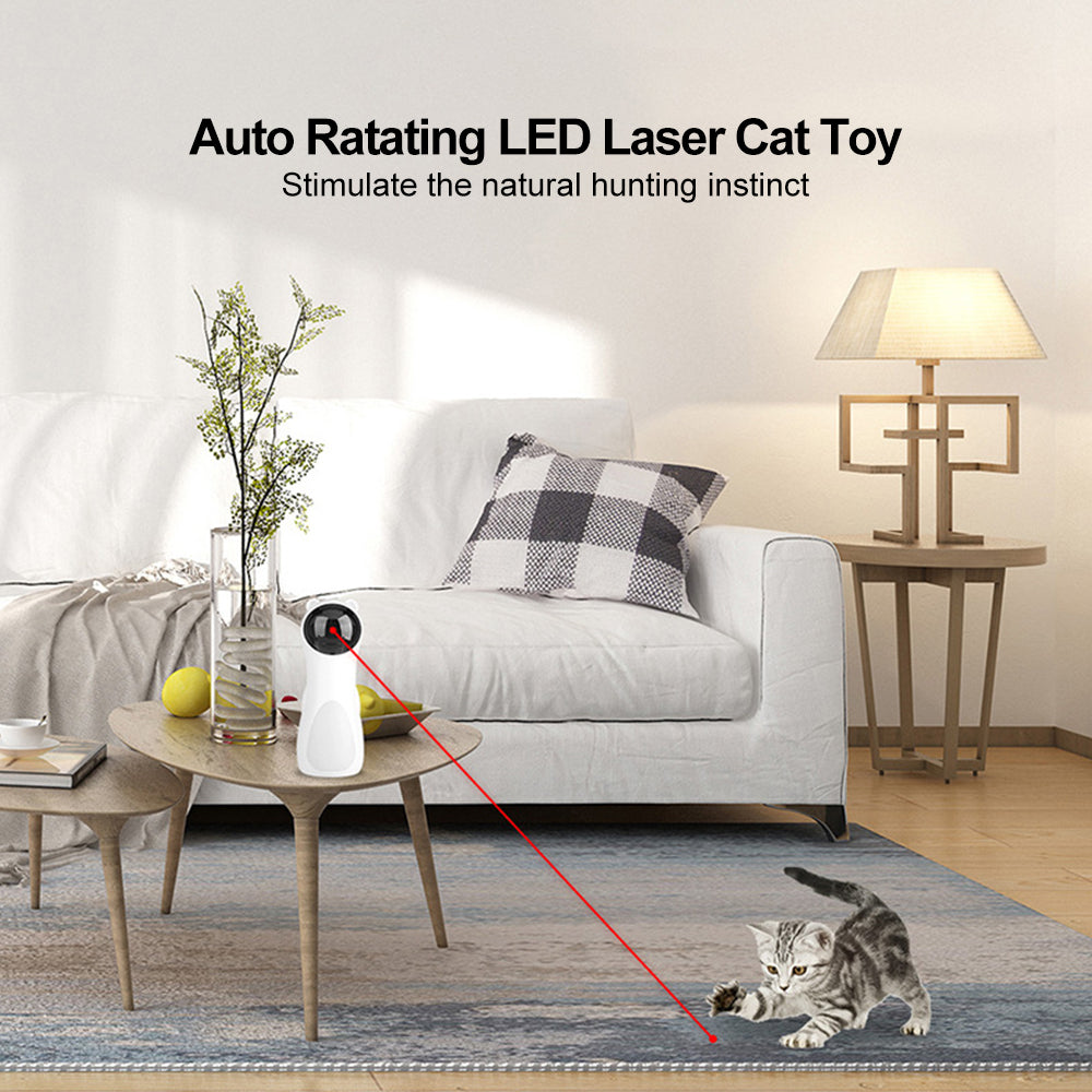 Automatic Laser Cat Toy Bear Laser Cat Toy LED Red Laser Cat Cat Toy - 0 - CJ