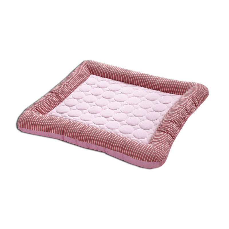 Pet Cooling Pad Bed For Dogs Cats Puppy Kitten Cool Mat Pet Blanket Ice Silk Material Soft For Summer Sleeping  Blue Breathable - 0 - CJ - Red - L - CJJT100652106FU