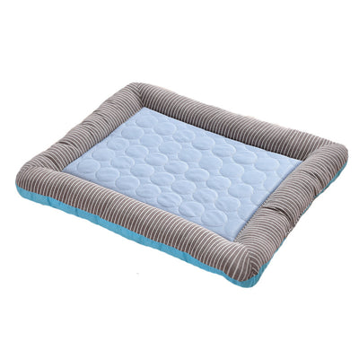 Pet Cooling Pad Bed For Dogs Cats Puppy Kitten Cool Mat Pet Blanket Ice Silk Material Soft For Summer Sleeping  Blue Breathable - 0 - CJ - Blue - L - CJJT100652105EV