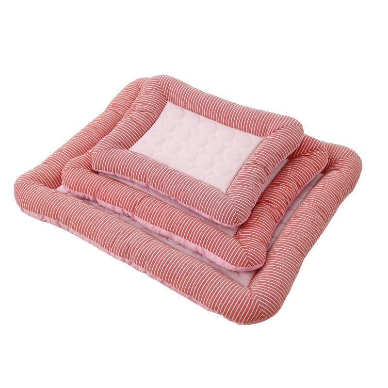 Pet Cooling Pad Bed For Dogs Cats Puppy Kitten Cool Mat Pet Blanket Ice Silk Material Soft For Summer Sleeping  Blue Breathable - 0 - CJ