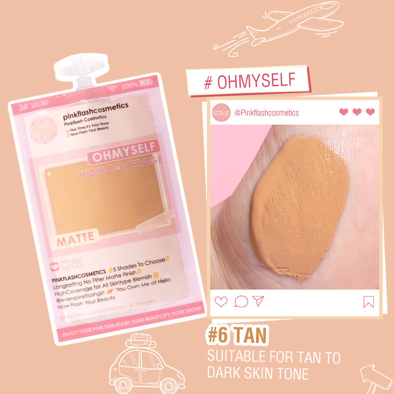 Liquid Foundation in Bags to Cover Acne and Dark Circles for Long - lasting Matte - 0 - CJ
