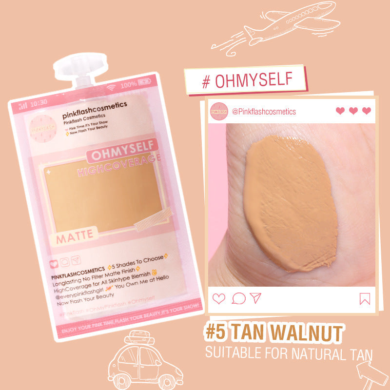 Liquid Foundation in Bags to Cover Acne and Dark Circles for Long - lasting Matte - 0 - CJ