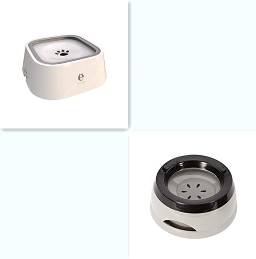 Non - wet Mouth Dog Bowl, Floating Bowl, Anti - overturning - 0 - CJ - Grey White set - CJJJCWGY00623 - Grey White set
